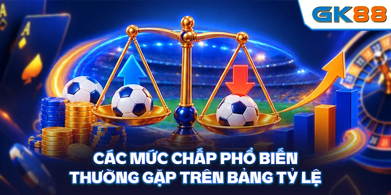 Các mức chấp phổ biến thường gặp trên bảng tỷ lệ